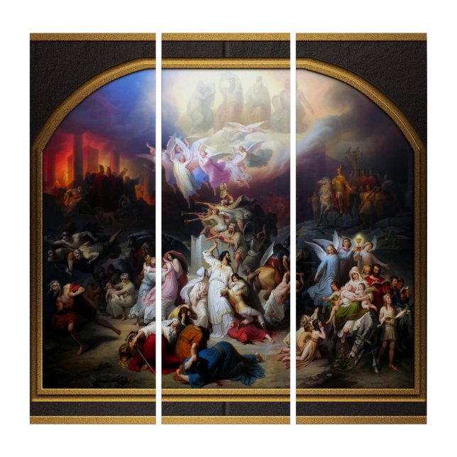 Titus destroying Jerusalem by Wilhelm von Kaulbach Triptych (Front)