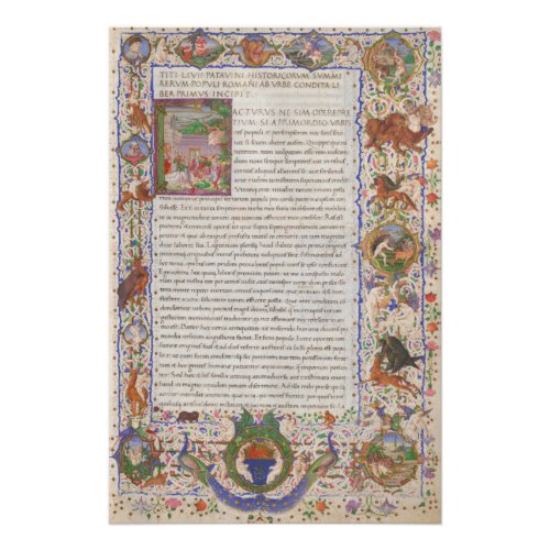 Titus Livius History of Rome Medieval Manuscript Poster