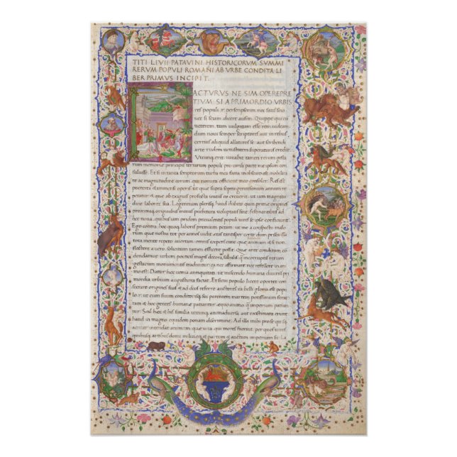 Titus Livius History of Rome Medieval Manuscript Poster (Front)