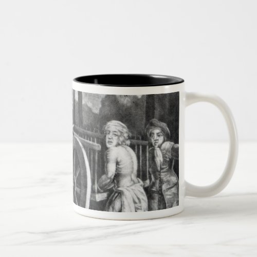 Titus Oates on the third day of his punishment Two_Tone Coffee Mug