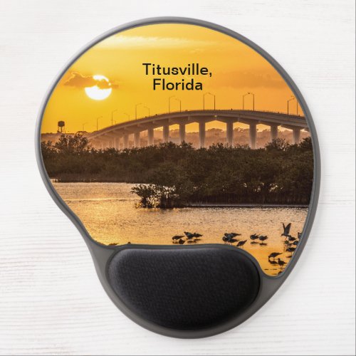 Titusville Florida Bridge at Sunset _ Photography Gel Mouse Pad