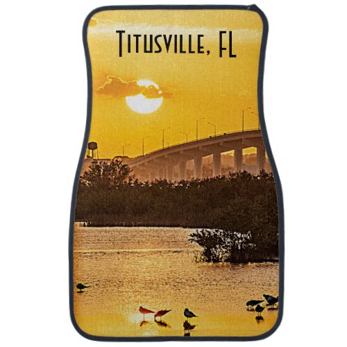 Titusville Florida Sunset _Travel Photography Car Floor Mat