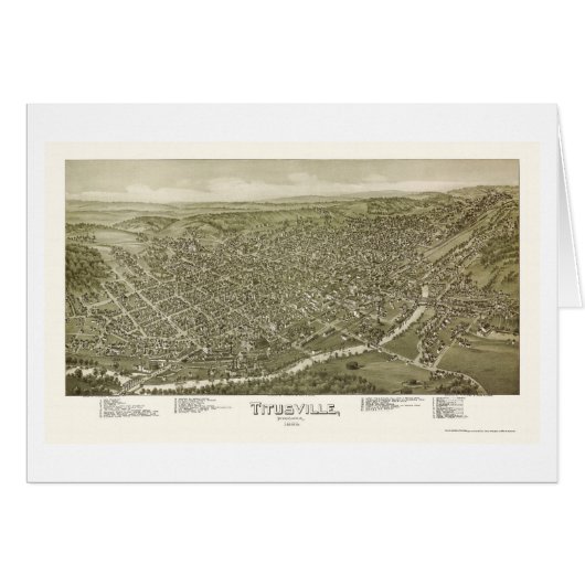 Titusville, PA Panoramic Map - 1895 (Front Horizontal)