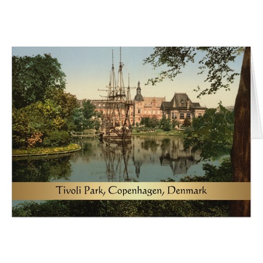 Tivoli Park, Copenhagen, Denmark Cards (Front Horizontal)