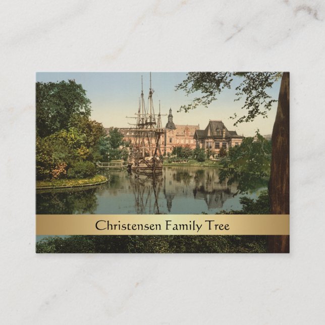 Tivoli Park, Copenhagen, Denmark Family Tree Business Card (Front)