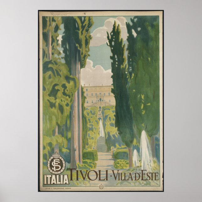 Tivoli Vintage Travel Poster Ad Retro Prints (Front)