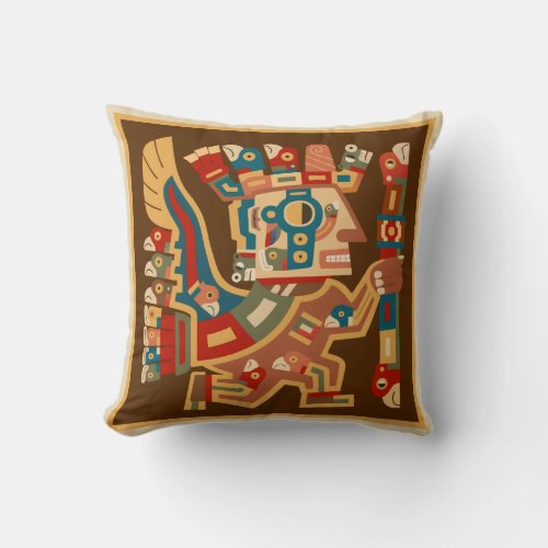 Tiwanaku Sun Warrior Throw Pillow