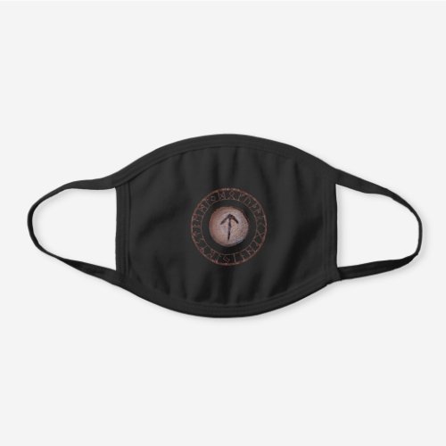 Tiwaz _ Elder Futhark rune Black Cotton Face Mask