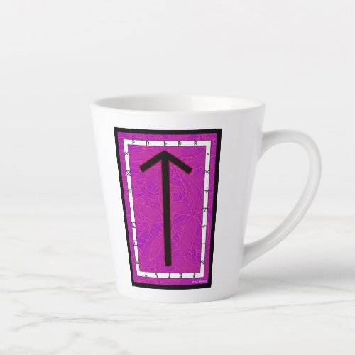 Tiwaz Viking Rune Latte Mug _ Victory
