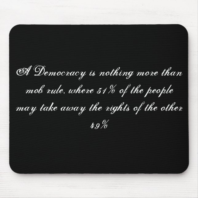 TJ - A Democracy Mouse Pad (Front)