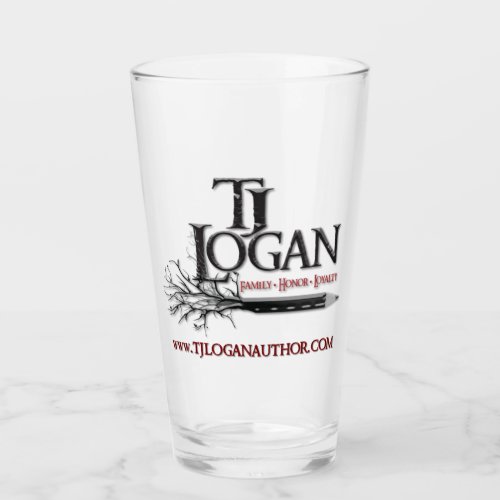 TJ Logan Logo 16 oz Glass