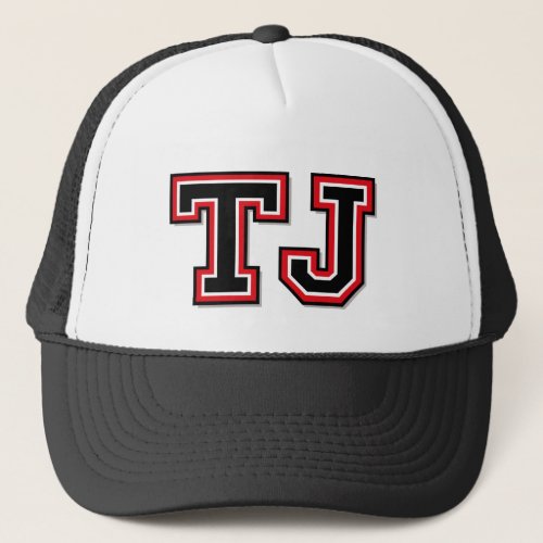 TJ Monogram Trucker Hat