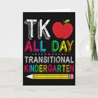 Tk All Day Transition Kindergarten Teacher Student Card