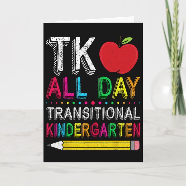 Tk All Day Transition Kindergarten Teacher Student Card (Front)
