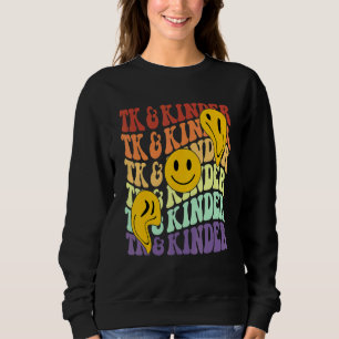 TK and Kinder retro smile face Back To School kind Sweatshirt