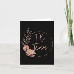 Tk Teacher Transitional Kindergarten Floral Back T Card