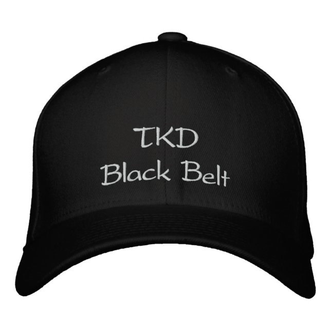 TKD Black Belt Embroidered Baseball Hat (Front)