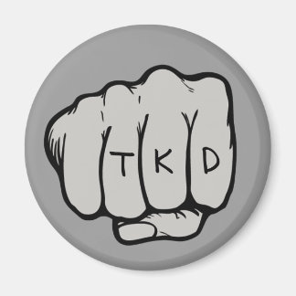 TKD Fist Round Magnet