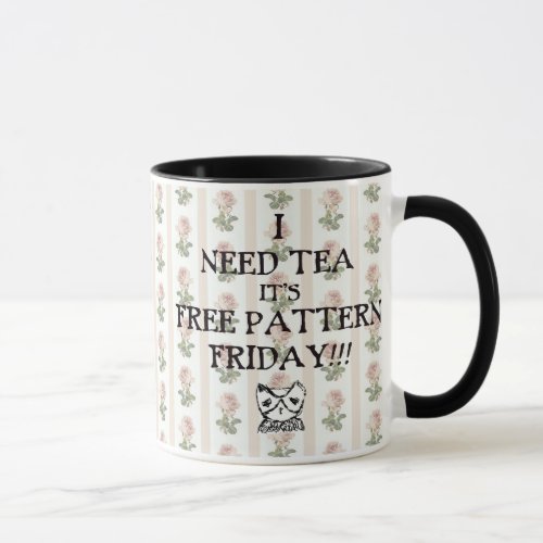 TKEA free pattern friday TEA mug