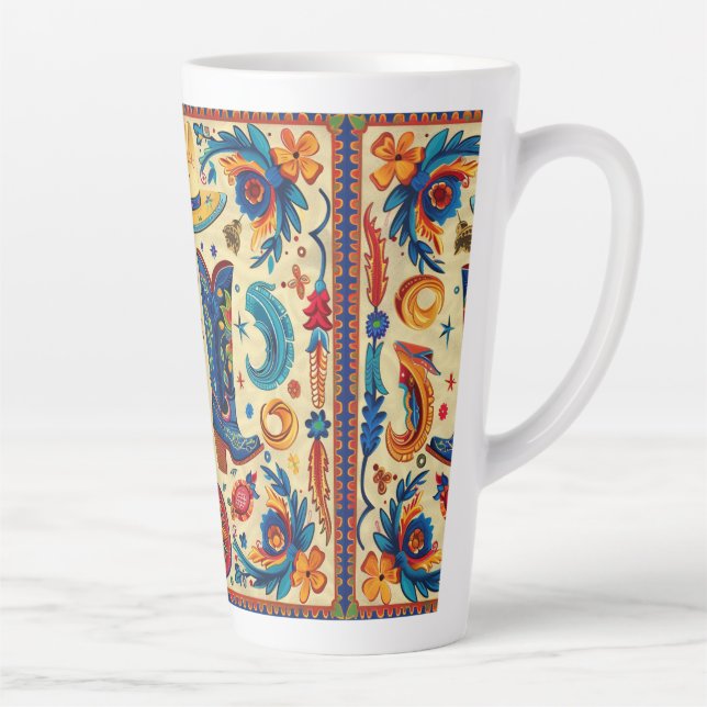 Tlaquepaque Cowboy-Themed Artisanal Mug (Right)