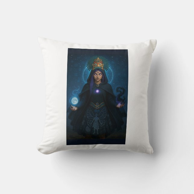Tlazolteotl Goddess Dual-Sided Home Decor Throw Pillow (Front)
