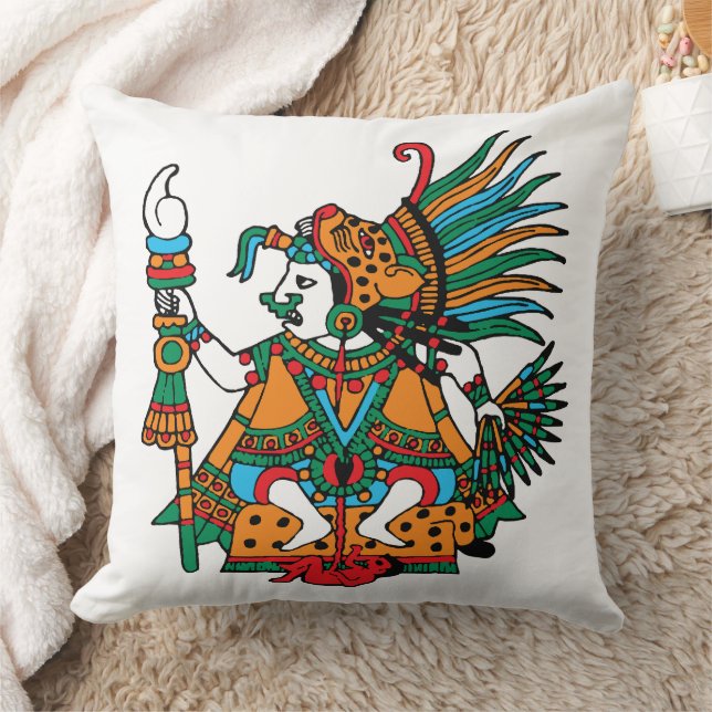 Tlazolteotl – Goddess Of Filth The Earth Mother Throw Pillow (Blanket)