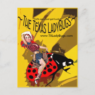 TLB Postcards w/Cowgirl on Bucking Bug