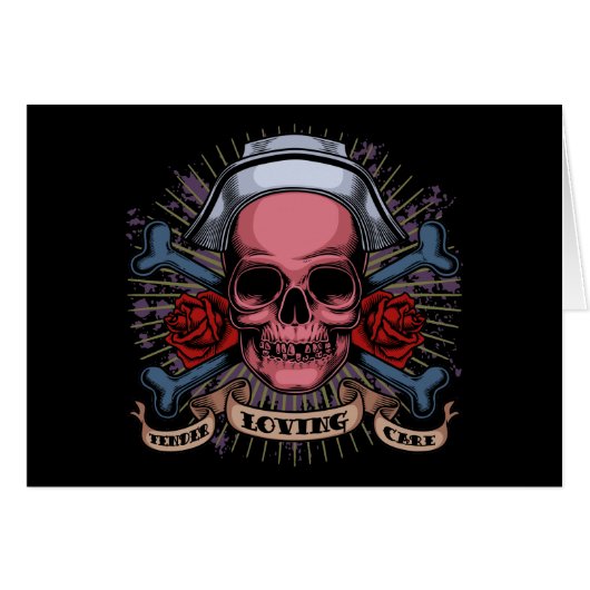 TLC Nurse Skull Cards (Front Horizontal)
