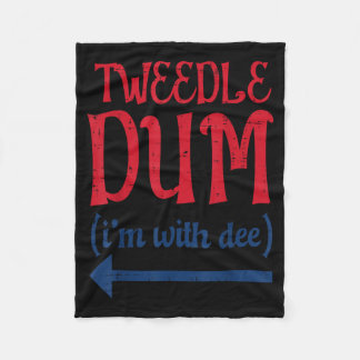 Tle Dum With Dee Halloween Matching Costume Men Fleece Blanket