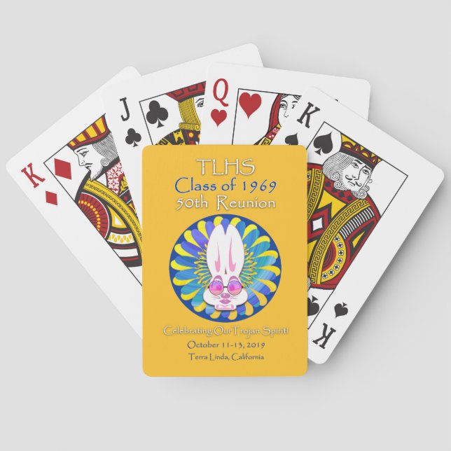 TLHS Class of 1969 Reunion Bunny Girl Poster Poker Cards (Back)