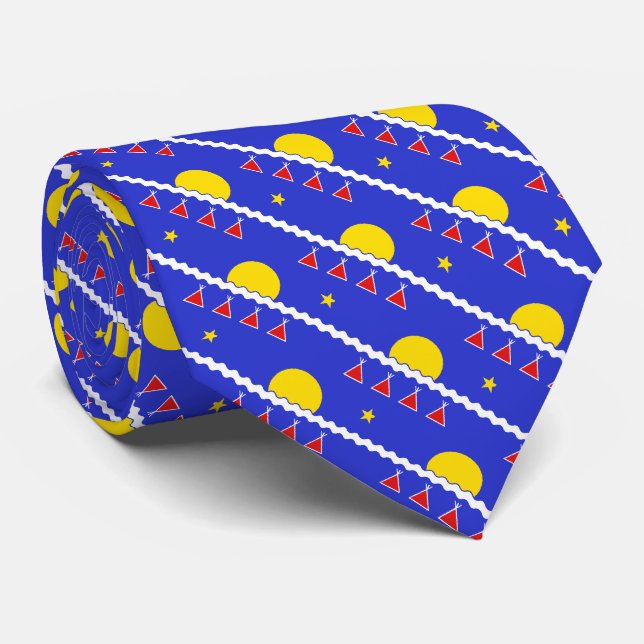 Tlicho Flag Souvenir Ties Tlicho Nation Neckties (Rolled)