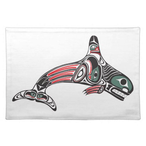 Tlingit Eagle whale Cloth Placemat