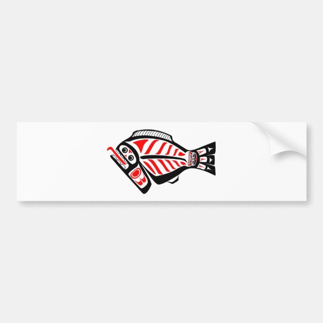 Tlingit Halibut Bumper Sticker (Front)