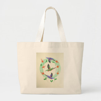 Tlingit Hummingbirds on a tote! Large Tote Bag