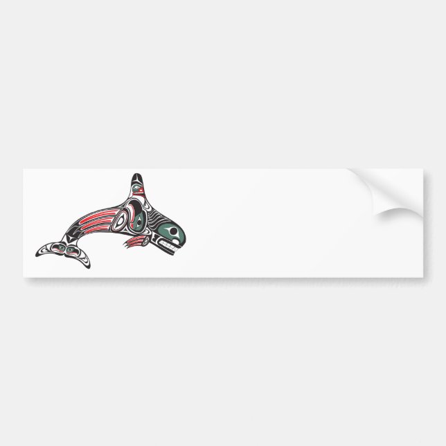 Tlingit Killer Whale & Eagle Bumper Sticker (Front)