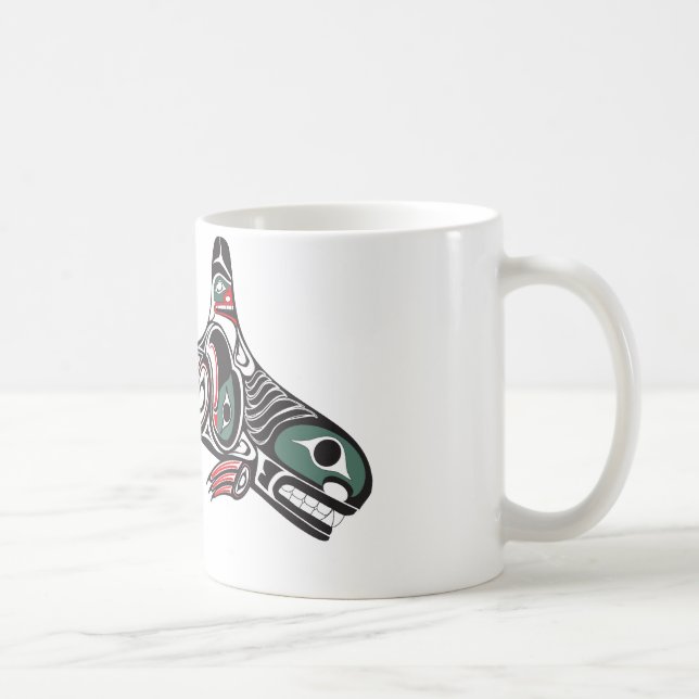 Tlingit Killer Whale & Eagle Coffee Mug (Right)