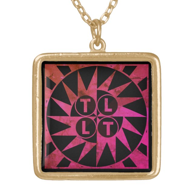 TLLT / pink black gold necklace (Front)