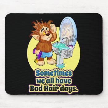 Tlm: Willie The Wolf Bad Hair Days Mousepad by Digital_Attic_95 at Zazzle