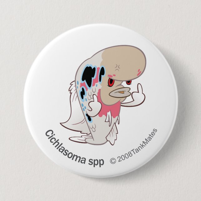 TM-10-Cichlasoma spp Pinback Button (Front)