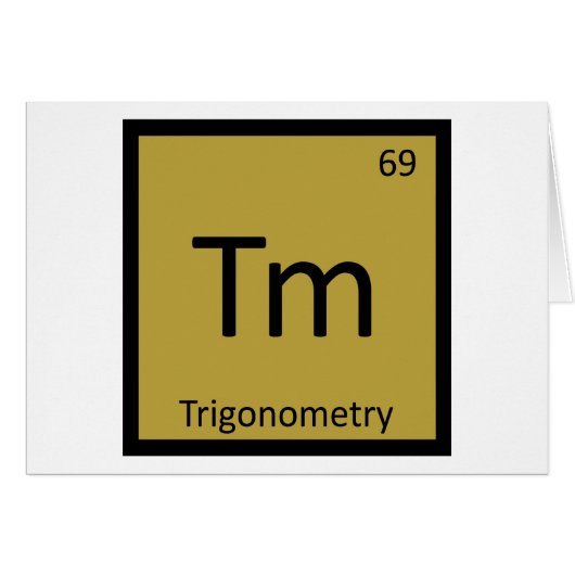 Tm - Trigonometry Math Chemistry Periodic Table Cards (Front Horizontal)