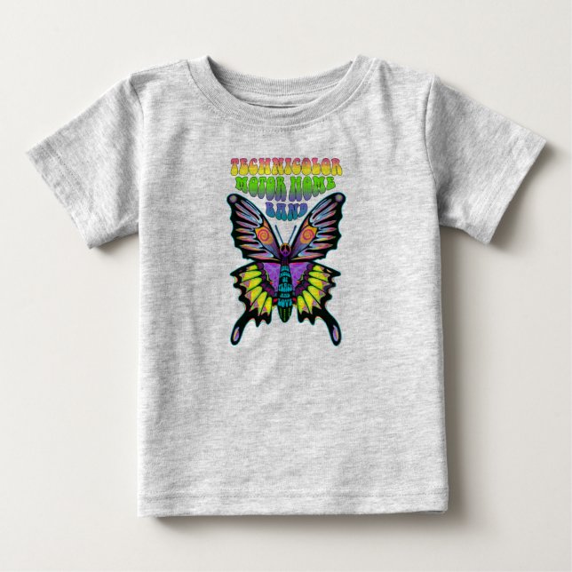 TMH Band Psychedelic Peace Butterfly Baby T-Shirt (Front)