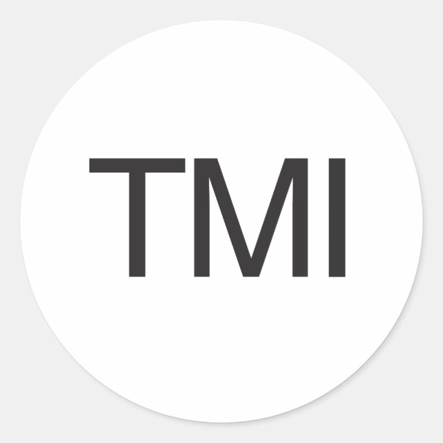 TMI CLASSIC ROUND STICKER (Front)