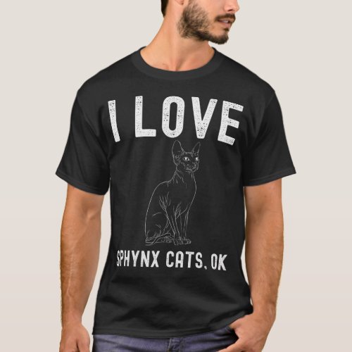 TMP Lover I Love Sphynx Cats T_Shirt