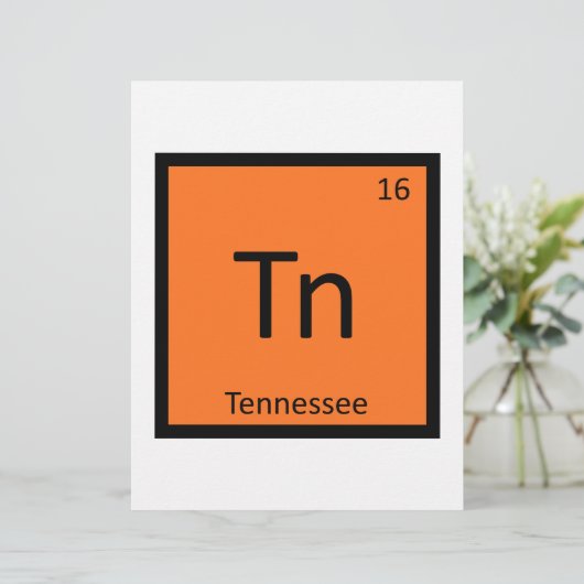 Tn - Tennessee State Chemistry Periodic Table (Standing Front)