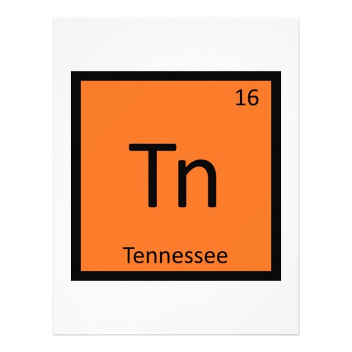 Tn - Tennessee State Chemistry Periodic Table Letterhead | Zazzle