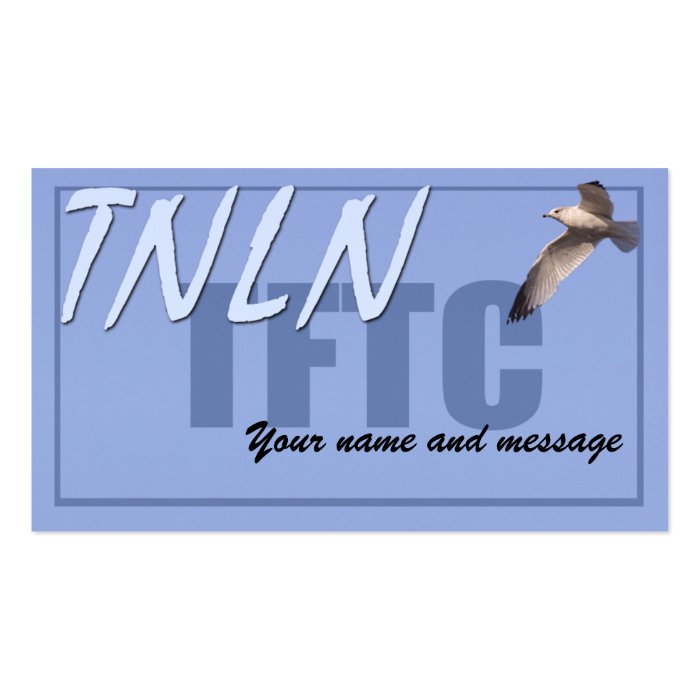 TNLN TFTC leave behind card Business Card