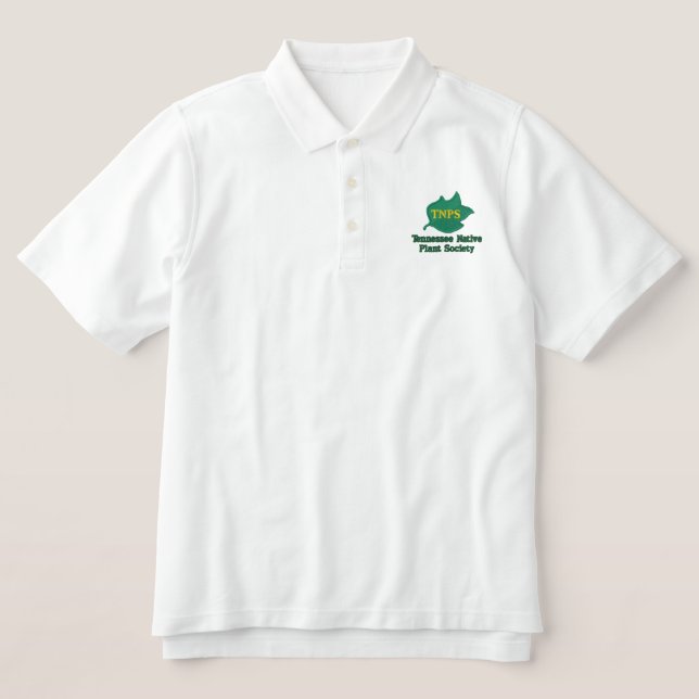TNPS Green Poplar Leaf Logo Polo Shirt (Design Front)