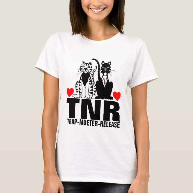 TNR CAT spay NUETER RELEASE T-SHIRTS (Front)