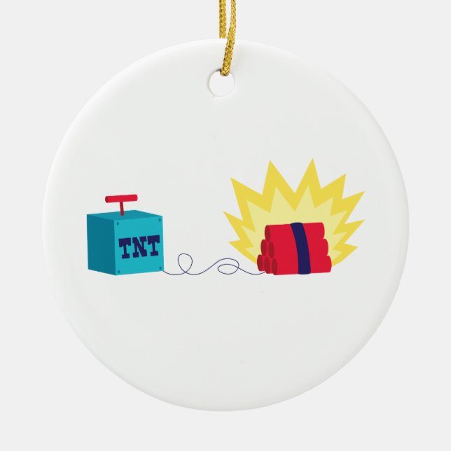 TNT Explosives Ceramic Ornament (Front)