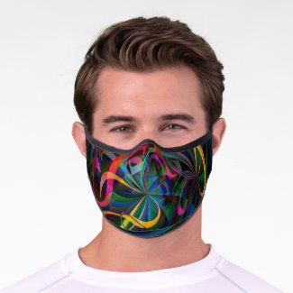 TNT for the Brain Cool Modern Abstract Art Premium Face Mask